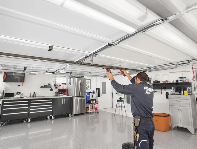 Overhead garage door repair service by Downey Garage Door Repair in Downey