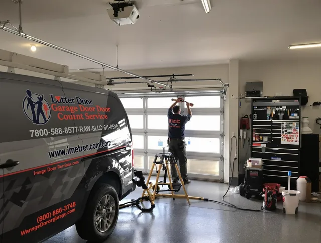 Downey Garage Door Repair team performing same-day garage door repair in Downey